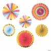 Wholesale ✨ 10" - 14" Happy Day Party Hanging Paper Fans - 6 Pc. ⌛ -Deals Decorations Store 10 14 happy day party hanging paper fans 6 pc 13933754