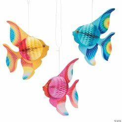 Top 10 🔔 10" Tropical Fish Honeycomb Hanging Decorations - 6 Pc. 💯