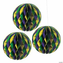 Best reviews of 😀 11" Mardi Gras Tissue Balls - 3 Pc. 🤩