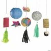 Deals 🔔 12" & 18" 90s Hanging Paper Lanterns - 5 Pc. 🔥 -Deals Decorations Store 12 and 18 90s hanging paper lanterns 5 pc 13901886