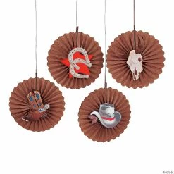 Hot Sale ✨ 12" Western Party Hanging Fans – 12 Pc. 🧨