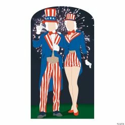 Flash Sale 🤩 Aunt & Uncle Sam Cardboard Stand-In Stand-Up 🛒 -Deals Decorations Store 13612643