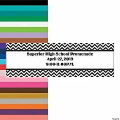Coupon 👍 Chevron Border Prom Custom Banner - Medium 😍