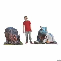 Brand new ✔️ Rainforest Baby Hippo Stand-Ups - 2 Pc. ✔️ -Deals Decorations Store 13944024