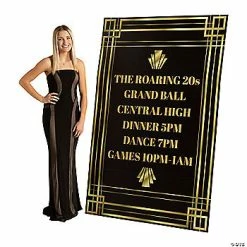Discount 🔔 Personalized 20s Art Deco Floor Sign Cardboard Stand-Up ❤️