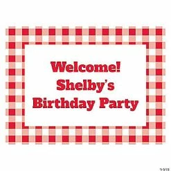 Best deal 🥰 Personalized Gingham Plaid Welcome Sign 👍