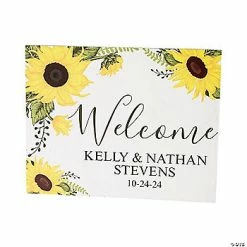 Wholesale 🔔 Personalized Medium Sunflower Wedding Welcome Sign 🎁