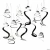 Cheap 🔔 Solid Color Hanging Swirl Decorations - 12 Pc. ❤️ -Deals Decorations Store 20 black hanging swirl decorations 12 pc 13964267