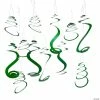 Deals 🔔 Solid Color Hanging Swirl Decorations - 12 Pc. 🎉 -Deals Decorations Store 20 green hanging swirl decorations 12 pc 13964265