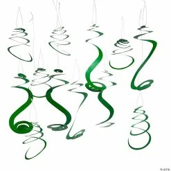 Deals 🔔 Solid Color Hanging Swirl Decorations - 12 Pc. 🎉