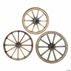 Deals ⌛ 22 3/4" - 27 1/4" Wagon Wheel Cutouts Hanging Decorations - 3 Pc. ⌛