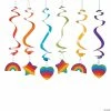 Hot Sale 🌟 26" Rainbow Party Hanging Swirl Decorations - 12 Pc. 👏 -Deals Decorations Store 26 rainbow party hanging swirl decorations 12 pc 13808541