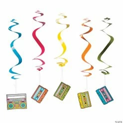 Budget π 30" Totally 80s Hanging Swirls - 12 Pc. π