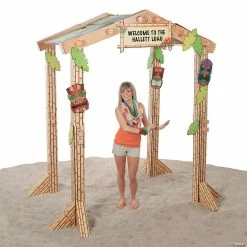 New 🤩 3D Tiki Hut Cardboard Stand-Up 🤩 -Deals Decorations Store 34 1733