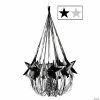 Best Pirce 😉 35" Black & Silver Star Chandelier Decoration – 1 Pc. 👍
