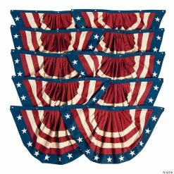 Buy 👏 39" x 21" Bulk Canvas Vintage Americana Bunting - 10 Pc. 😉