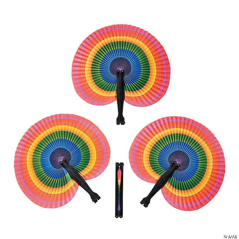 Best reviews of π Rainbow Folding Hand Fans - 12 Pc. π 4 Best reviews of π Rainbow Folding Hand Fans - 12 Pc. π - Image 2