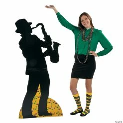 Coupon 💯 Preservation Hall Saxophone Player Cardboard Stand-Up 🔔 -Deals Decorations Store 3 9077