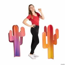 Best deal 💯 3D Colorful Cactus Stand-Ups - 2 Pc. 🧨