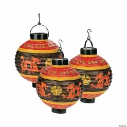 Outlet 🛒 6 1/4" Light-Up Lunar New Year Chinese Lanterns - 3 Pc. 😀