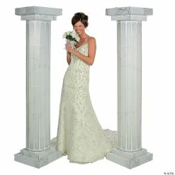 Outlet 🔔 6-ft. Marble-Look Fluted Columns - 2 Pc. ✨
