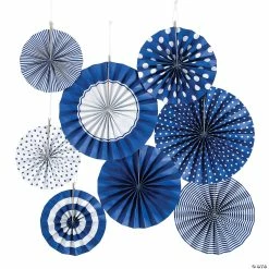 New 🧨 Hanging Paper Fan Assortment - 8 Pc. 🎁