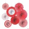 Top 10 👏 Hanging Paper Fan Assortment - 8 Pc. 🥰 -Deals Decorations Store 8 10 red hanging paper fan assortment 8 pc 13935904