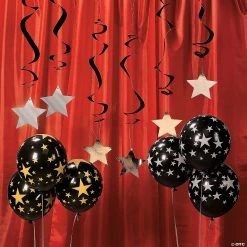 Discount ❤️ Black with Silver Stars 11" Latex Balloons - 24 Pc. 🔥 -Deals Decorations Store black with silver stars 11 latex balloons 24 pc 70 5602 a02