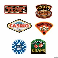 Brand new 🤩 Casino Sign Cutouts - 6 Pc. 🧨
