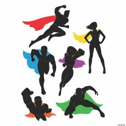 Buy 🛒 Comic Superhero Paper Cutouts - 6 Pc. 🎁
