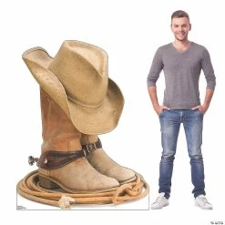 Cheapest 🔔 Cowboy 🥾 Boots Cardboard Stand-Up 👍 -Deals Decorations Store cowboy boots cardboard stand up13960079 a01