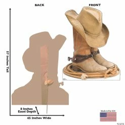 Cheapest 🔔 Cowboy 🥾 Boots Cardboard Stand-Up 👍 -Deals Decorations Store cowboy boots cardboard stand up13960079 a02