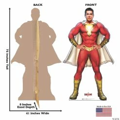 Cheap 🛒 DC Comics Shazam! Life-Size Cardboard Stand-Up 😉 -Deals Decorations Store dc comics shazam life size cardboard stand up13944919 a01