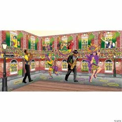 Wholesale 🌟 Design-A-Room Mardi Gras Backdrop Set - 51 Pc. 😍