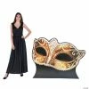 Deals 🌟 Gold Masquerade Ball Mask Stand-Up 🎁 -Deals Decorations Store gold masquerade ball mask stand up13785104