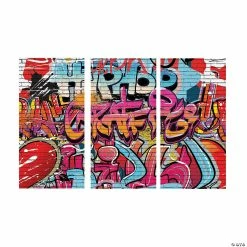 Cheap 🛒 Graffiti Backdrop - 3 Pc. ✨ -Deals Decorations Store graffiti backdrop 3 pc 13820502 a01