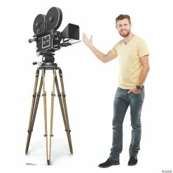 Coupon 🎉 Hollywood Camera Life-Size Cardboard Stand-Up 🔥 -Deals Decorations Store hollywood camera life size cardboard stand up13960103 a01