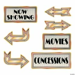 Best reviews of π Movie Night Directional Sign Cutouts - 6 Pc. π