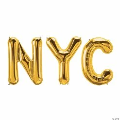 Top 10 🛒 NYC Gold 34" Mylar Balloon Kit - 3 Pc. ⭐