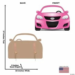 Cheapest 🧨 Pink Car Photo Stand-Up 💯 -Deals Decorations Store pink car photo stand up14115320 a01