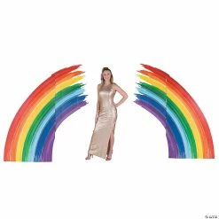 Promo ⭐ Rainbow Brush Strokes Cardboard Stand-Ups - 2 Pc. 👍