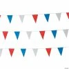 Flash Sale 😍 Red, White & Blue Plastic Pennant Banner ✔️ -Deals Decorations Store red white and blue plastic pennant banner25 dp150 e