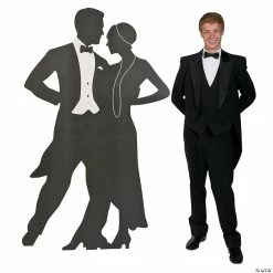 Outlet 😍 Roaring 20s Silhouette Ballroom Dancers Cardboard Stand-Up ⭐