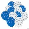 Promo 🔔 Snowflake Blue & White 11" Latex Balloons - 24 Pc. 🥰