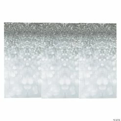 Hot Sale ⌛ Sparkling Silver Vinyl Backdrop - 3 Pc. ⌛