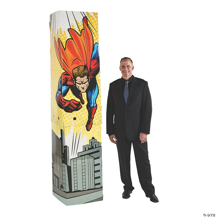 Discount π Superhero Male Column Cardboard Stand-Up π 3 Discount π Superhero Male Column Cardboard Stand-Up π