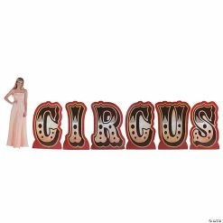 New ✔️ Vintage Circus Letter Cardboard Stand-Ups - 6 Pc. 🛒
