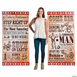 Best Sale ❤️ Vintage Circus Stand-Up Signs - 2 Pc. 😉