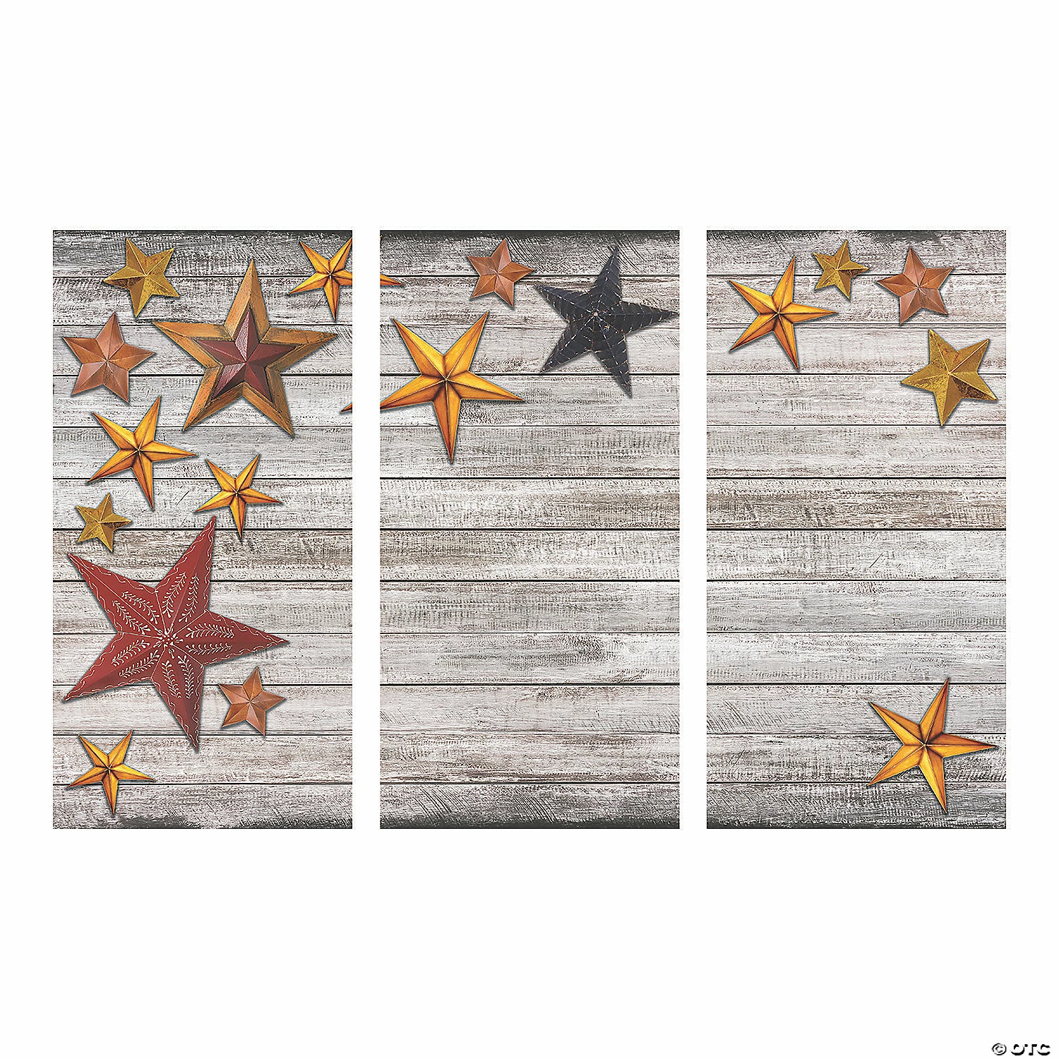 Outlet 👍 Western Star Barnwood Plastic Backdrop - 3 Pc. 🌟 4 Outlet 👍 Western Star Barnwood Plastic Backdrop - 3 Pc. 🌟 - Image 2