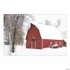 Coupon 😀 Winter Red Barn Backdrop - 3 Pc. 😀 -Deals Decorations Store winter red barn backdrop 3 pc 13780708
